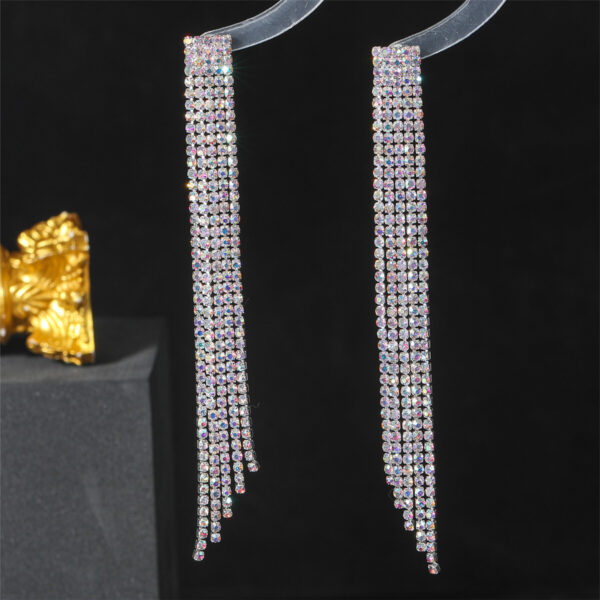Rhinestone Silver Earrings