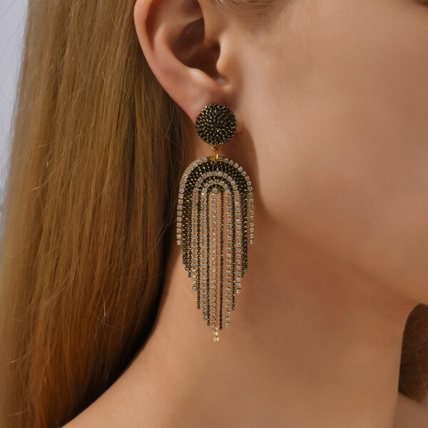 Geometric Rhinestones Earrings
